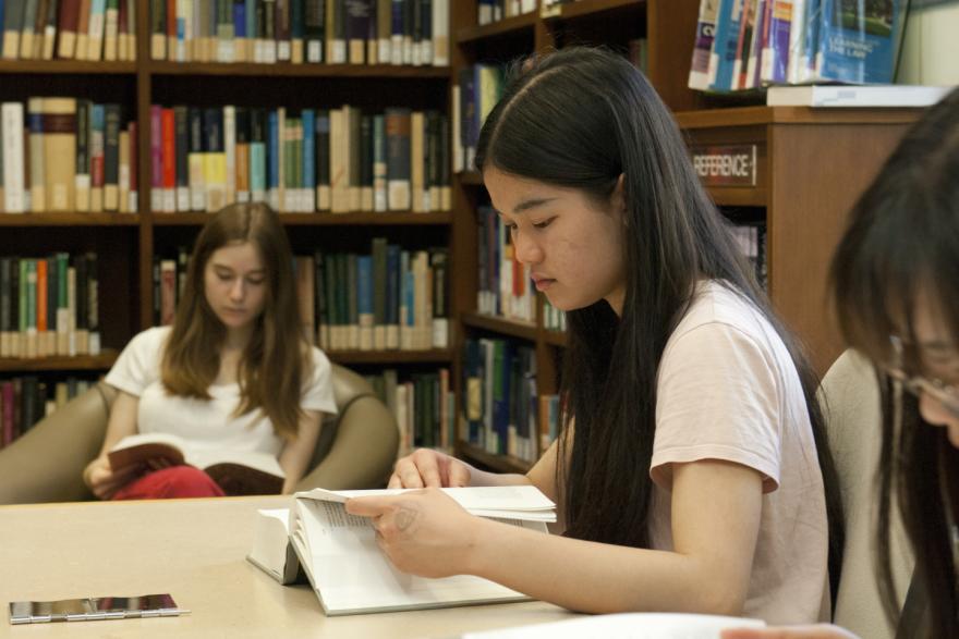 Student in the Library