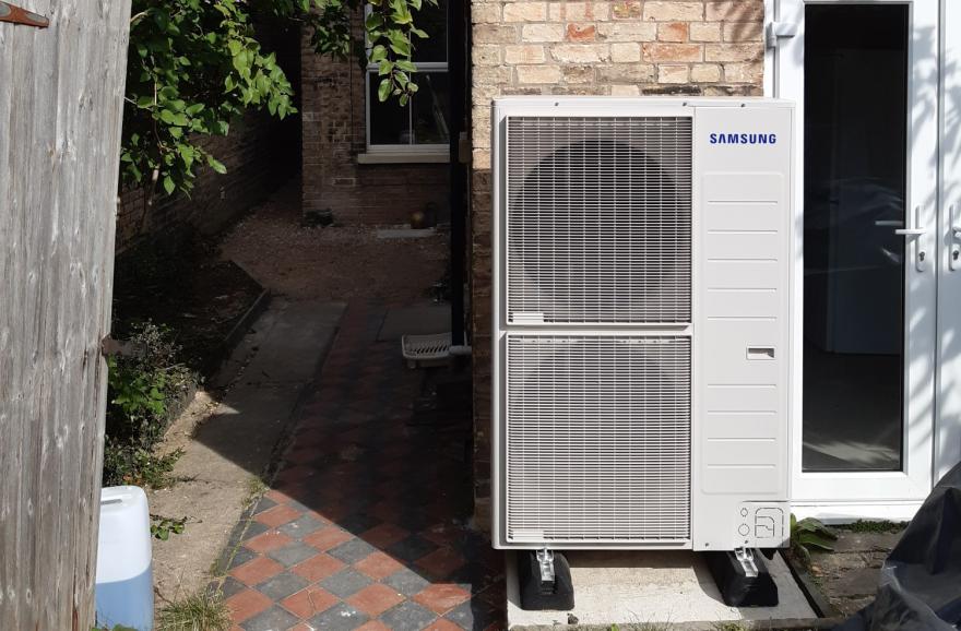 Heat Pump at the rear of 69 Alpha Road