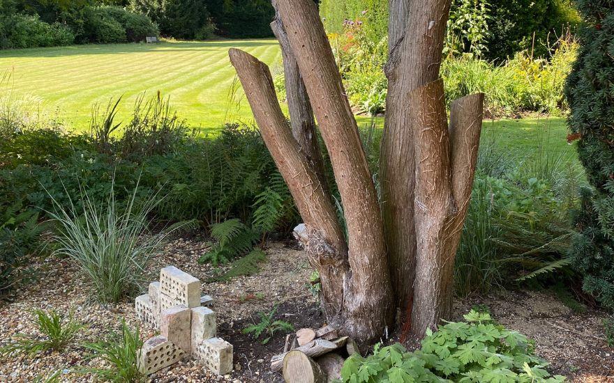 Building a home for leaf cutter Bees