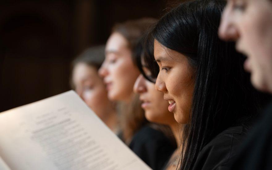 Female choir singer